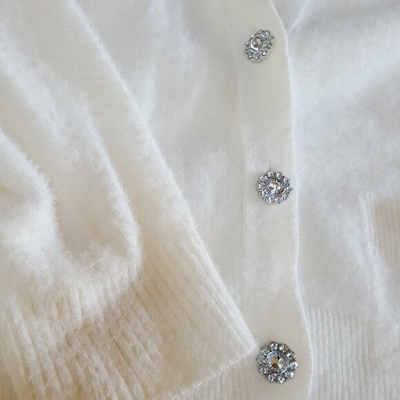 NEW! Rhinestone Buttons CARDIGAN SWEATER SZ M - Picture 9 of 9